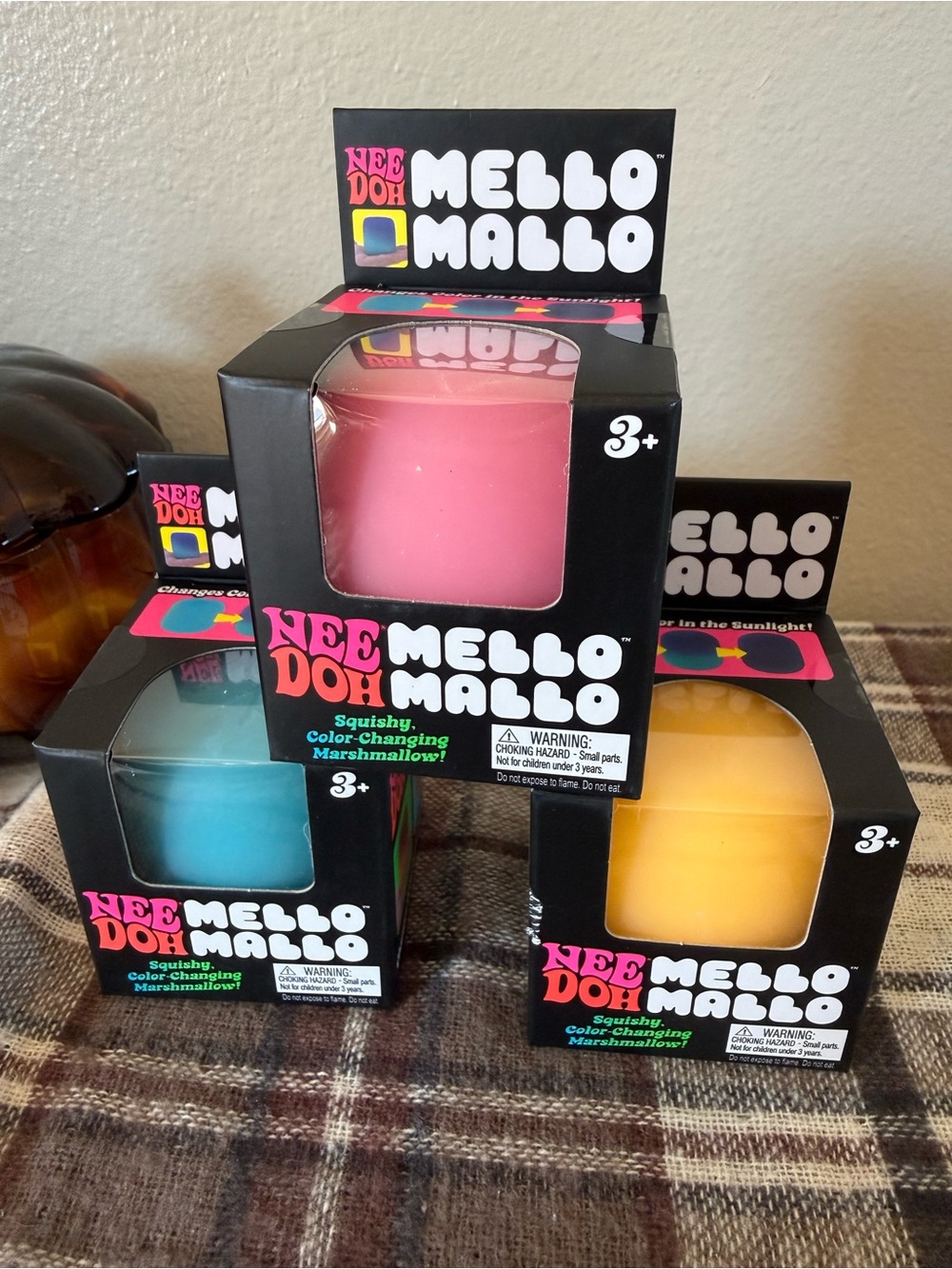Mello Mallo Color-Changing Marshmallow Squishy Needoh set of 3